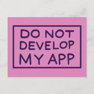 RICK AND MORTY™   DO NOT DEVELOP MY APP INVITATION POSTCARD