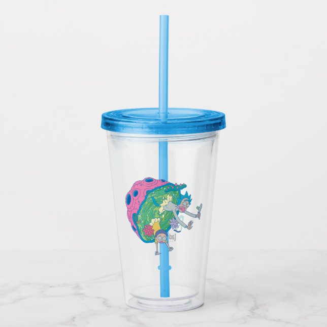 RICK AND MORTY™ | Falling From Infected Portal Acrylic Tumbler (Front)