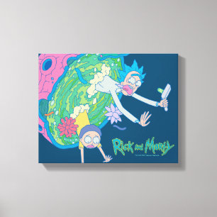 RICK AND MORTY™   Falling From Infected Portal Canvas Print