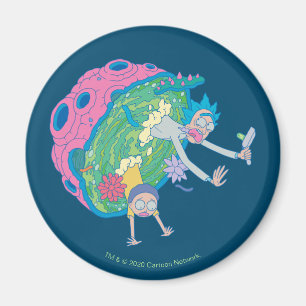 RICK AND MORTY™   Falling From Infected Portal Magnet