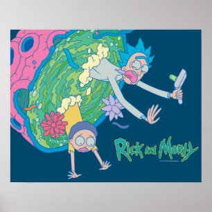 RICK AND MORTY™ Falling From Infected Portal Poster