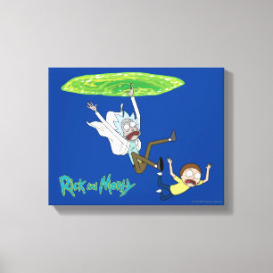 RICK AND MORTY™   Falling Out Of Portal Canvas Print