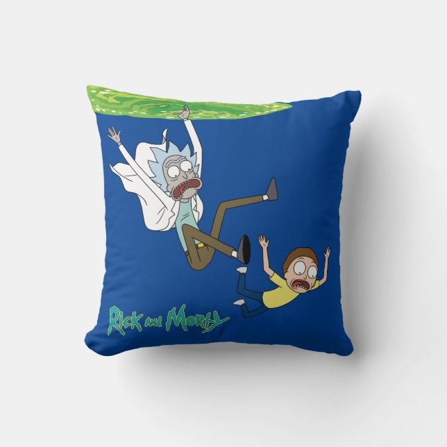 RICK AND MORTY™ | Falling Out Of Portal Cushion (Front)