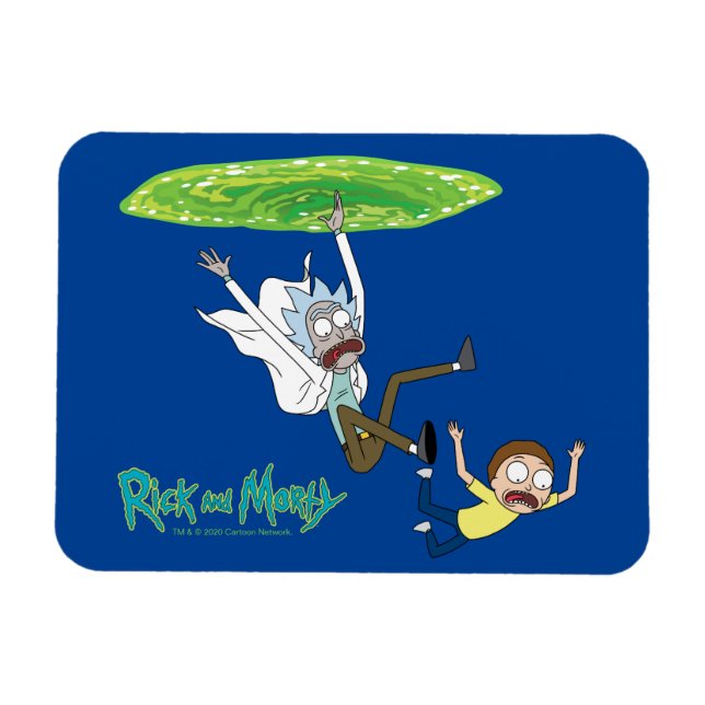 RICK AND MORTY™ | Falling Out Of Portal Magnet (Horizontal)