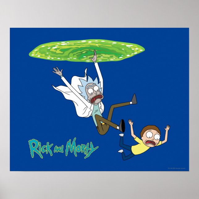 RICK AND MORTY™ | Falling Out Of Portal Poster (Front)