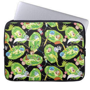 RICK AND MORTY™ Falling Through Portals Pattern Laptop Sleeve