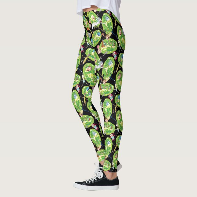 RICK AND MORTY™ | Falling Through Portals Pattern Leggings (Left)