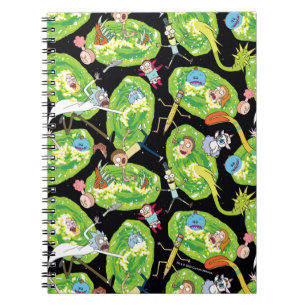 RICK AND MORTY™   Falling Through Portals Pattern Notebook