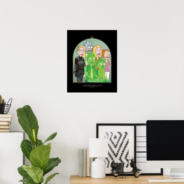 Rick and Morty Family Graphic Poster (Home Office)