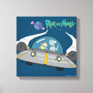 RICK AND MORTY™   Flying Off In Space Ship Canvas Print