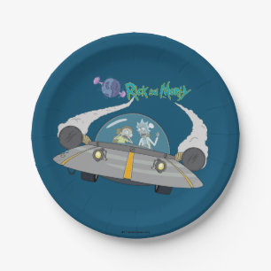 RICK AND MORTY™   Flying Off In Space Ship Paper Plate