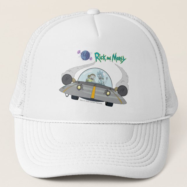 RICK AND MORTY™ | Flying Off In Space Ship Trucker Hat (Front)