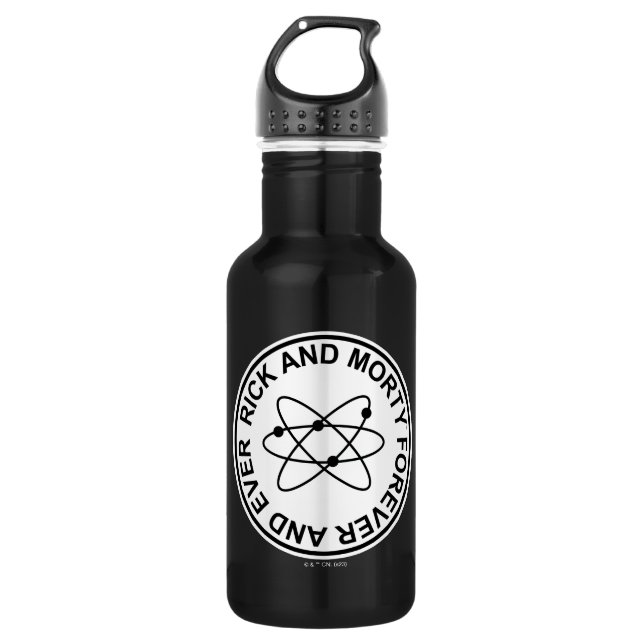 Rick and Morty Forever and Ever Atomic Badge 532 Ml Water Bottle (Front)