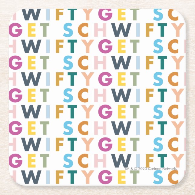 RICK AND MORTY™ | Get Schwifty Square Paper Coaster (Front)