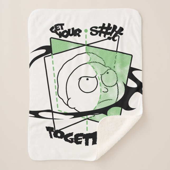 RICK AND MORTY™ | Get Your S#!t Together! Sherpa Blanket (Front)