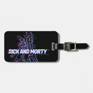 RICK AND MORTY™   Glitched Rick And Morty Luggage Tag