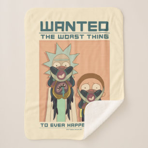 RICK AND MORTY™   Glorzo Wanted Poster Sherpa Blanket