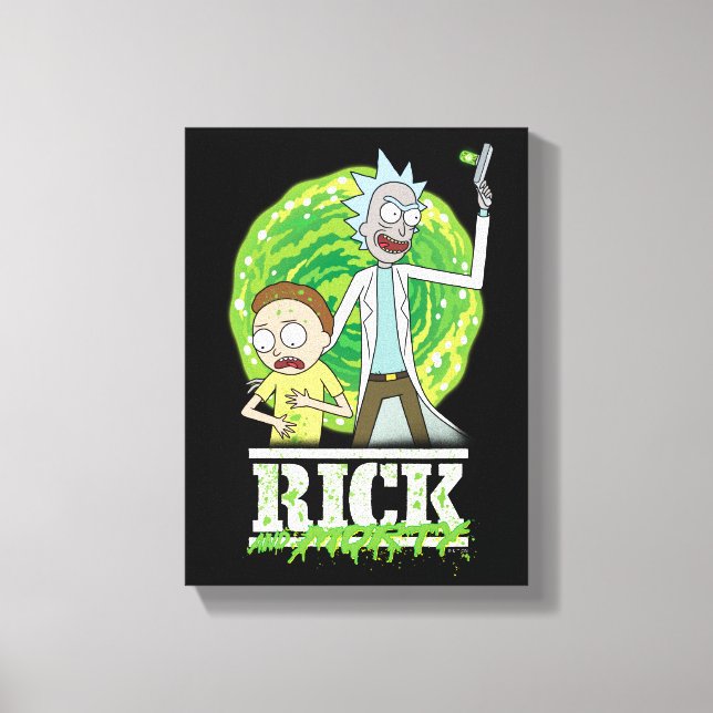RICK AND MORTY™ | Green Splash Canvas Print (Front)
