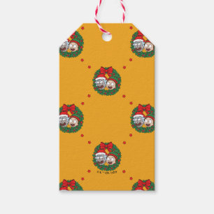 Rick and Morty   Holiday Wreath Pattern Gift Tags