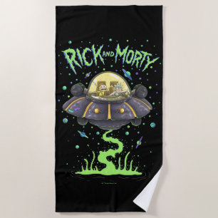 RICK AND MORTY™   Illustrated Space Flight Graphic Beach Towel