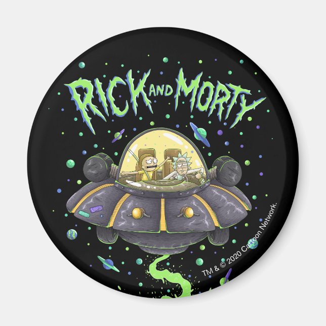 RICK AND MORTY™ | Illustrated Space Flight Graphic Magnet (Front)