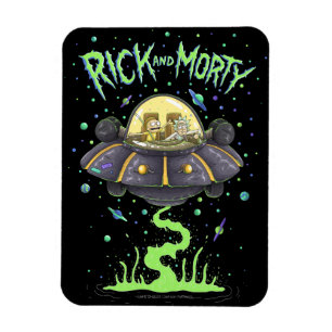 RICK AND MORTY™   Illustrated Space Flight Graphic Magnet