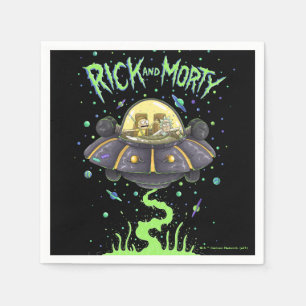 RICK AND MORTY™   Illustrated Space Flight Graphic Napkin