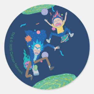 RICK AND MORTY™   Infected Portal Jump Classic Round Sticker