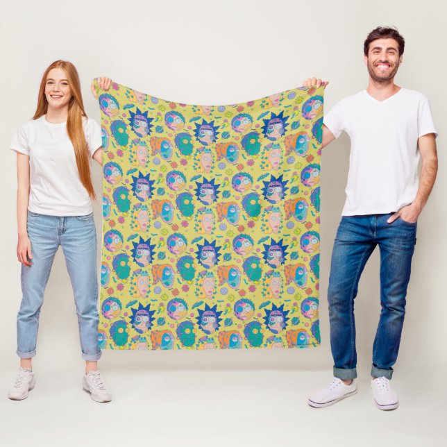 RICK AND MORTY™ | Infected Smith Family Pattern Fleece Blanket (In Situ)