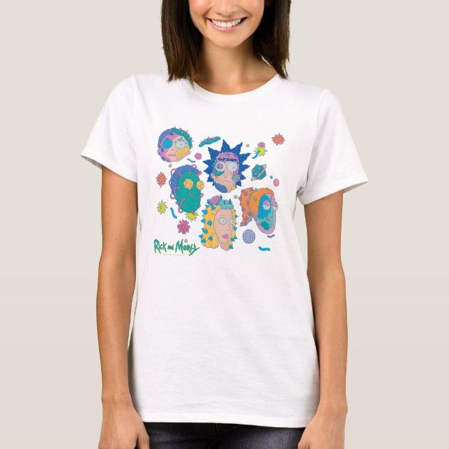 RICK AND MORTY™ | Infected Smith Family Pattern T-Shirt (Front)
