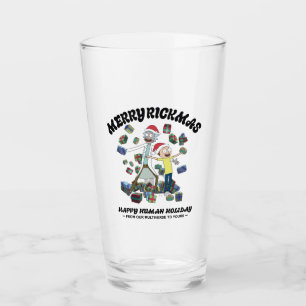 Rick and Morty Merry Rickmas Presents Glass