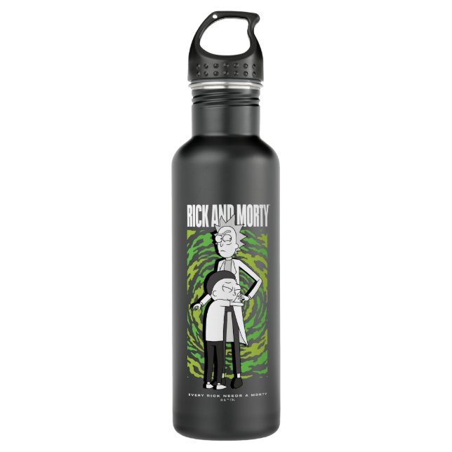 RICK AND MORTY™ | Morty Hugging Rick 710 Ml Water Bottle (Front)