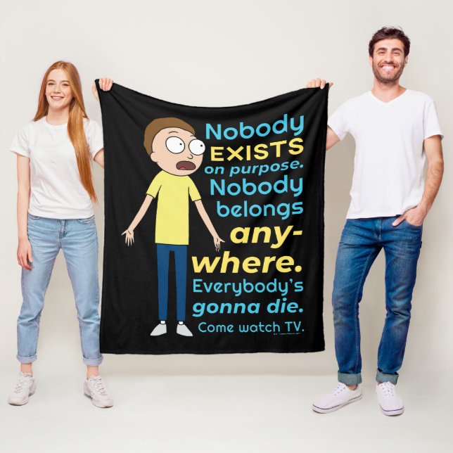 RICK AND MORTY™ | Nobody Exists On Purpose Fleece Blanket (In Situ)