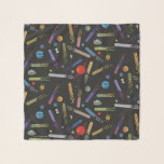 RICK AND MORTY™ | Outer Space Comet Pattern Scarf<br><div class="desc">Check out all the speeding comets and planets travelling through space in this pattern,  featuring Rick and Morty's space ship!</div>