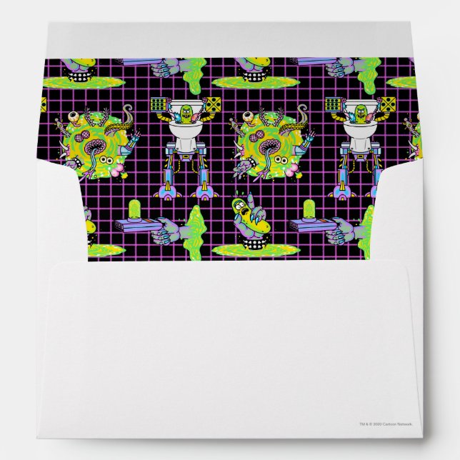 RICK AND MORTY™ | Pickle Rick Portal Pattern Envelope (Back (Bottom))