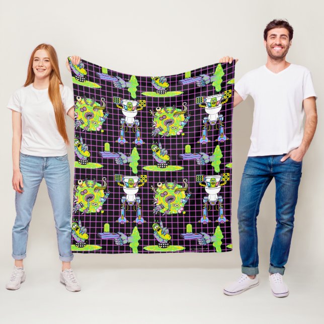 RICK AND MORTY™ | Pickle Rick Portal Pattern Fleece Blanket (In Situ)