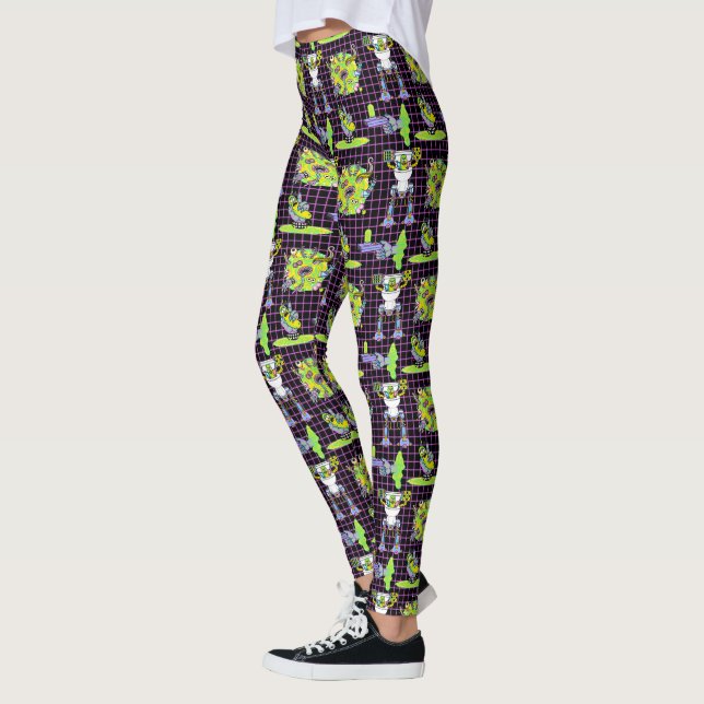 RICK AND MORTY™ | Pickle Rick Portal Pattern Leggings (Left)