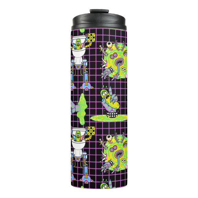 RICK AND MORTY™ | Pickle Rick Portal Pattern Thermal Tumbler (Front)