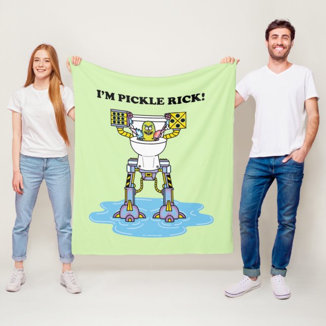 RICK AND MORTY™ | Pickle Rick Toilet Mech Fleece Blanket (In Situ)