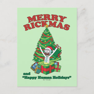 Rick and Morty Portal Rick Merry Rickmas Holiday Postcard