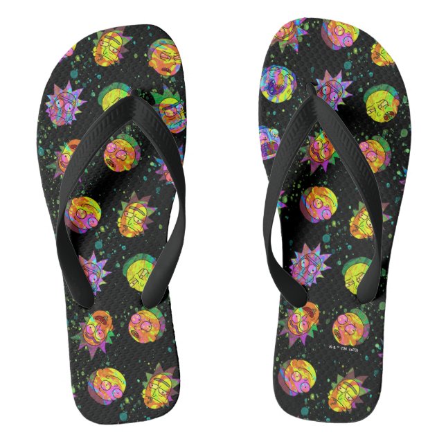 RICK AND MORTY™ | Psychedelic Swirl Pattern Jandals (Footbed)