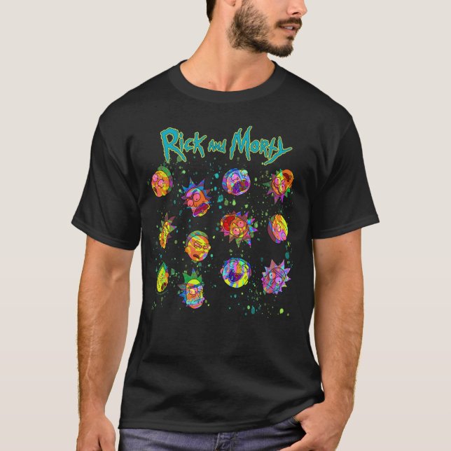 RICK AND MORTY™ | Psychedelic Swirl Pattern T-Shirt (Front)