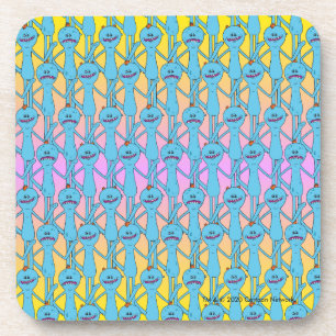 RICK AND MORTY™   Rainbow Mr. Meeseeks Pattern Coaster