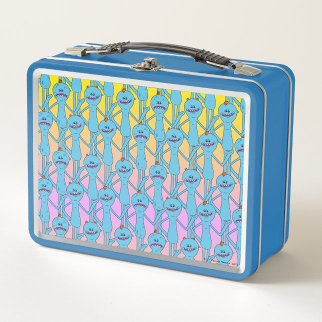 RICK AND MORTY™ | Rainbow Mr. Meeseeks Pattern Metal Lunch Box (Front)