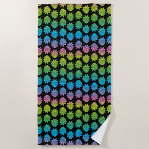 RICK AND MORTY™   Rainbow Rick Head pattern Beach Towel