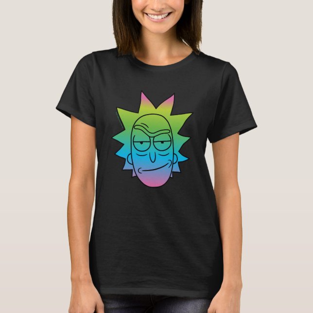 RICK AND MORTY™ | Rainbow Rick Head pattern T-Shirt (Front)