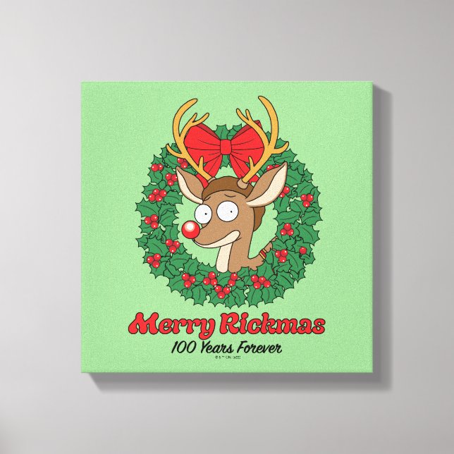 Rick and Morty | Reindeer Morty Merry Rickmas Canvas Print (Front)
