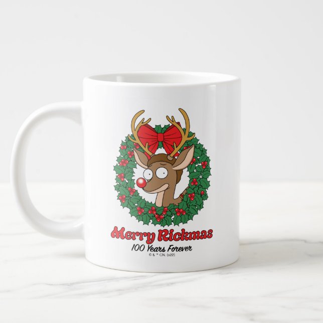 Rick and Morty | Reindeer Morty Merry Rickmas Large Coffee Mug (Left)
