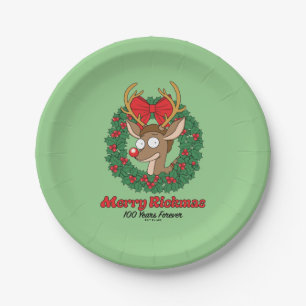 Rick and Morty Reindeer Morty Merry Rickmas Paper Plate