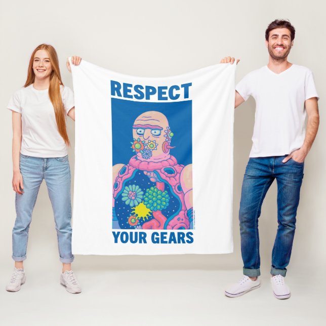 RICK AND MORTY™ | Respect Your Gears Fleece Blanket (In Situ)